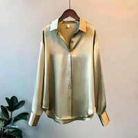 Elegantes Business-Hemd für Damen | Langarm – Grau-grün