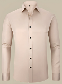 Elegantes Business-Hemd für Herren | Langarm – Beige
