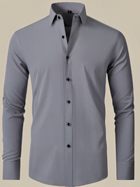 Elegantes Business-Hemd für Herren | Langarm – Grau