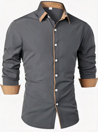 Elegantes Langarmhemd für Herren | Langarm – Grau