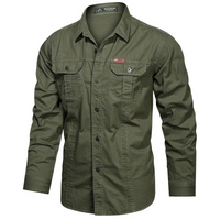 Elegantes Outdoor-Hemd für Herren | Langarm – Oliv