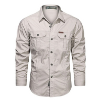 Elegantes Outdoor-Hemd für Herren | Langarm – Beige