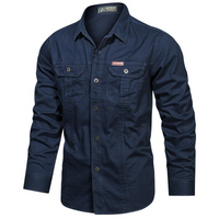 Elegantes Outdoor-Hemd für Herren | Langarm – Dunkelblau