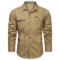 Elegantes Outdoor-Hemd für Herren | Langarm – Khaki