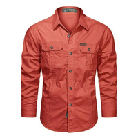 Elegantes Outdoor-Hemd für Herren | Langarm – Rot