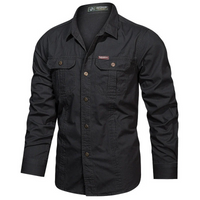 Elegantes Outdoor-Hemd für Herren | Langarm – Schwarz