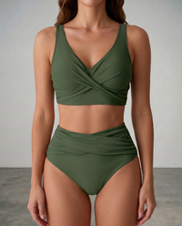 Marel | Figurformender Wickel-Bikini – Oliv