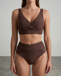 Marel | Figurformender Wickel-Bikini – Braun