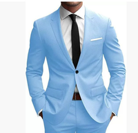 Elias | Herren Eleganter Slim Fit Anzug – Hellblau