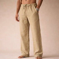 Eligio | Herren Bequeme Kordelzug Hose mit Taschen – Creme