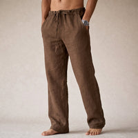 Eligio | Herren Bequeme Kordelzug Hose mit Taschen – Braun