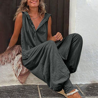 Jhasmine - Eleganter Overall für Damen – Dunkelgrün