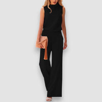 Lior | Armloser Jumpsuit – Schwarz