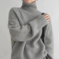 Isabel- Stylischer Rollkragenpullover – Grau