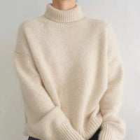 Isabel- Stylischer Rollkragenpullover – Aprikose
