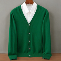 Santorini Cashmere Cardigan – Smaragdgrün