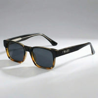 Nala | Quadratische Premium-Sonnenbrille – Schwarz Leopard