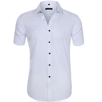 Emil | Herren Kurzarm Poloshirt knitterarm – Weiß