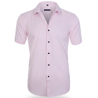 Emil | Herren Kurzarm Poloshirt knitterarm – Rosa