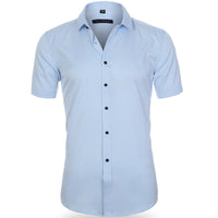 Emil | Herren Kurzarm Poloshirt knitterarm – Hellblau