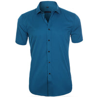 Emil | Herren Kurzarm Poloshirt knitterarm – Blau