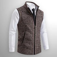 Emil | Herren Strickweste mit Stehkragen – Braun