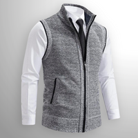 Emil | Herren Strickweste mit Stehkragen – Grau