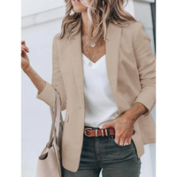Emilia | Damen Taillierter Langarm Blazer – Beige