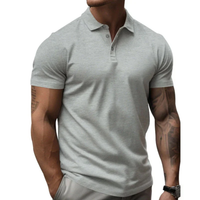 Emre | Herren Poloshirt Sportlich Sommer – Hellgrau
