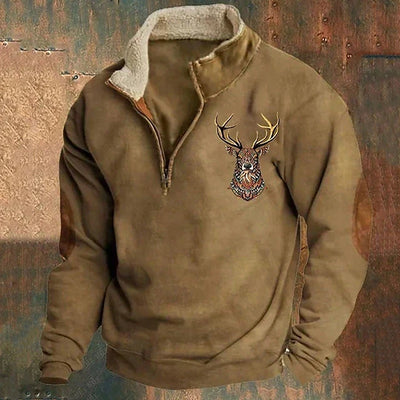 Galen - Stylischer Viertel-Reißverschluss Pullover