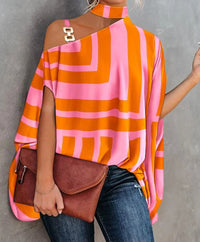 Candaces Spitze – Orange-Rosa gestreift
