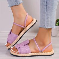 Ada | Damen Solide Farbe Sanfte Sandas – Hellviolett