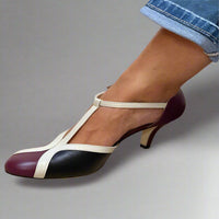 Theresa | Elegant T-Strap Heels Designed for All-Day Comfort – Schwarz