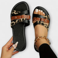 Alani – Trendige Sommerschlupfsandalen – Schwarz