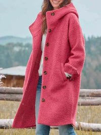 AMAYA - Stilvolle lange Winterjacke – Rosa