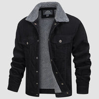 Aspeetra | Trendige Cordjacke für Herren – Schwarz