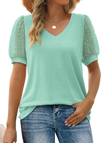 Jessica™ | Elegantes Top mit V-Ausschnitt – Türkis
