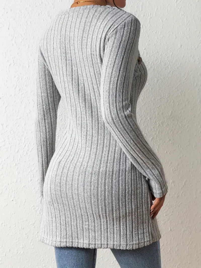 Steffi - Asymmetrisches Top mit Rippenstruktur