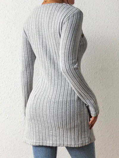 Steffi - Asymmetrisches Top mit Rippenstruktur