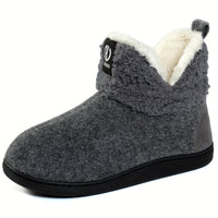 Reilithia | Kuschelige Fleece-Hausschuh-Stiefeletten für maximalen Komfort – Grau