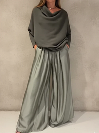 Mirasol™  - Elegantes Outfit mit Schulterfreiem Design – Grün
