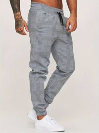 Hose Herren | Jogginghose Mit Karomuster – Grau