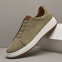 Mika | Lupo Leder Sneaker Herren für Alltag und Freizeit – Khaki