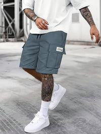 Herren Kordelzug mit Taschen Kurze Hosen – Marine