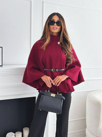 Mila | Chice Schmetterlingsjacke mit Gürtel – Weinrot