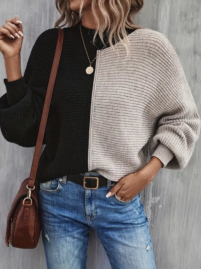 Climara | Modischer Pullover in Kontrastfarbe