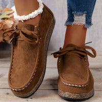 Damen Vintage Schnür Schuhe – Dunkelbraun