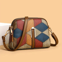 Clio | Mini Umhängetasche Patchwork – Blau
