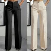 Bibi | Damen-Anzughose mit hoher Taille – Set: Schwarz + Beige