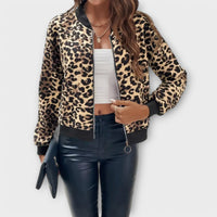 Sophie | Auffällige Damen Jacke im Leopardenstil – Braun